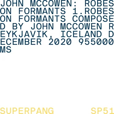 Robeson Formants by John McCowen - album cover