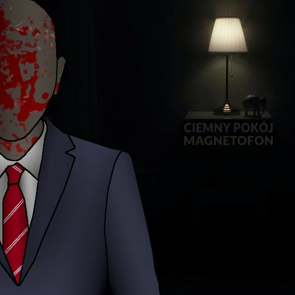 ciemny pokój i magnetofon