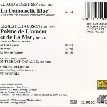 Debussy: La Damoiselle Elue / Chausson: Poème de L'Amour et de la Mer [Caballé]