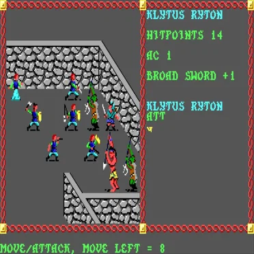 Playing Pool of Radiance (with the intro Music From the the Amiga version in the Background)