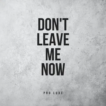 Don’t Leave Me Now