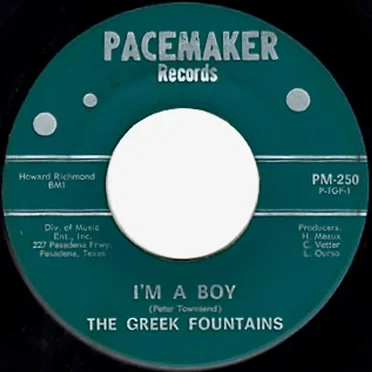 I'm A Boy / She Does It by The Greek Fountains - album cover