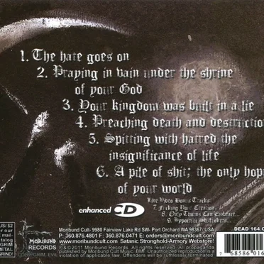 Spitting With Hatred the Insignificance of Life by Dødsferd - album cover