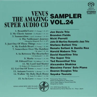 Venus The Amazing Super Audio CD Sampler Vol.24 by Various Artists - album cover