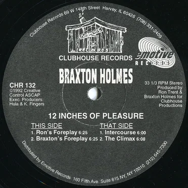 12 Inches of Pleasure by Braxton Holmes - album cover
