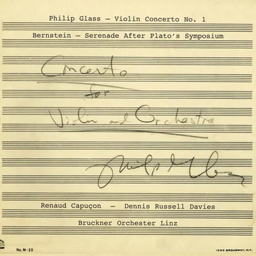 Glass: Violin Concerto no. 1 / Bernstein: Serenade After Plato's Symposium
