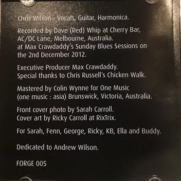 Live at Cherry by Chris Wilson - album cover