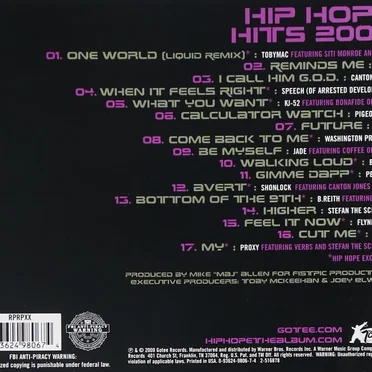 Hip Hope Hits 2009 by Various Artists - album cover