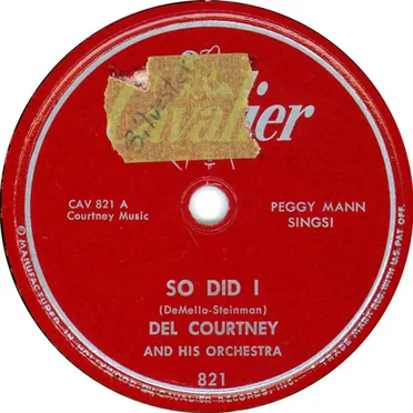 So Did I / What Would You Say About That by Del Courtney and His Orchestra - album cover