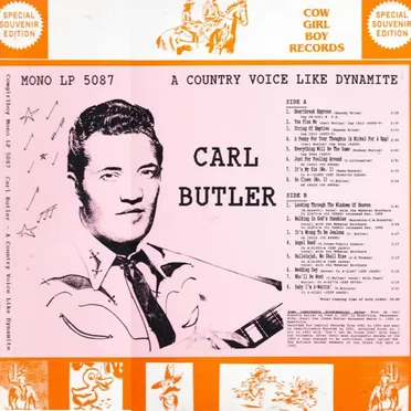 A Country Voice Like Dynamite by Carl Butler - album cover