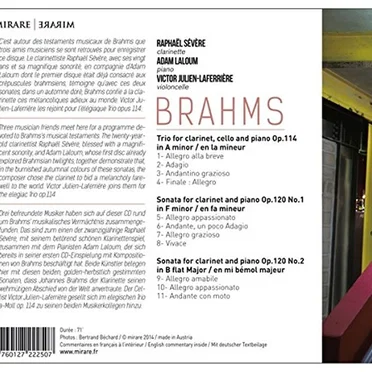 Sonata No. 1 & 2 for clarinet and piano / Trio in a minor for clarinet, cello and piano