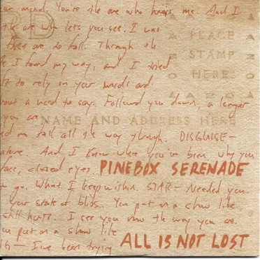 All Is Not Lost by Pinebox Serenade - album cover