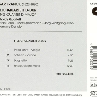 Streichquartett D-Dur / String quartet D major