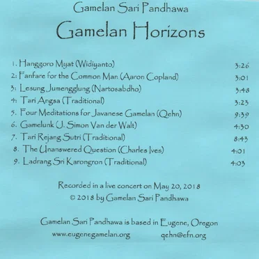 Gamelan Horizons by Gamelan Sari Pandhawa - album cover