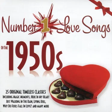 Number 1 Love Songs of the 1950s by Various Artists - album cover