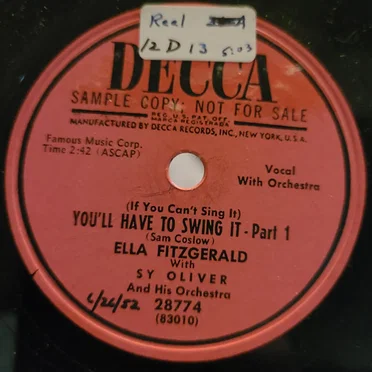 (If You Can’t Sing It) You’ll Have to Swing It