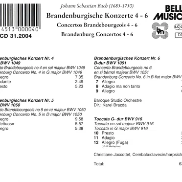 Brandenburgische Konzerte 4 - 6