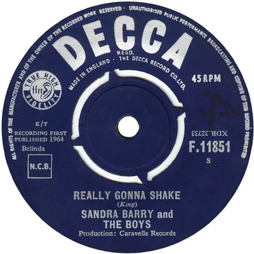 Really Gonna Shake / When We Get Married by Sandra Barry and The Boys - album cover