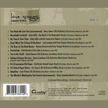 Love Songs From WWII, Vol 4 by Various Artists - album cover