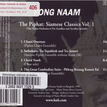 The Piphat: Siamese Classics Vol.1 by Fong Naam - album cover