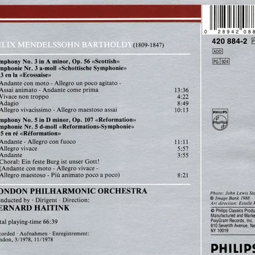 Symphonies no. 3 “Scottish” & no. 5 “Reformation”