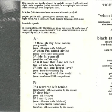 Tight In Your Arms Tonight by black tape for a blue girl - album cover
