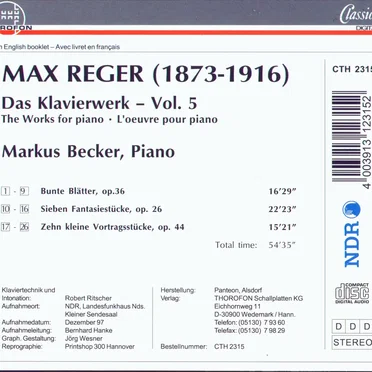 Das Klavierwerk, Volume 5