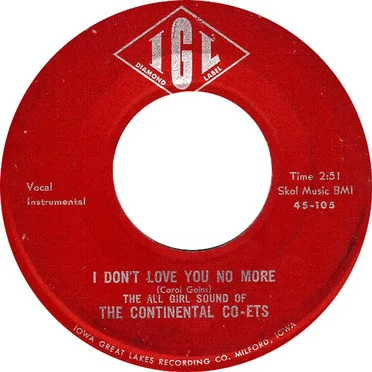 I Don't Love You No More by The Continental Co-Ets - album cover