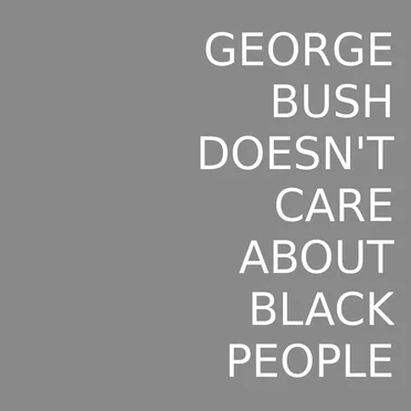 George Bush Doesn't Care About Black People