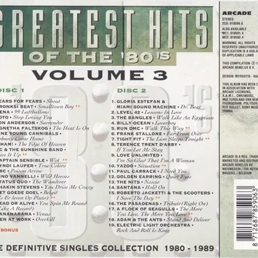 Greatest Hits of the ’80’s, Volume 3: The Definitive Singles Collection 1980–1989 by Various Artists - album cover