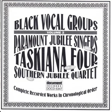 Black Vocal Groups Volume 2 (1923-1928) by Various Artists - album cover