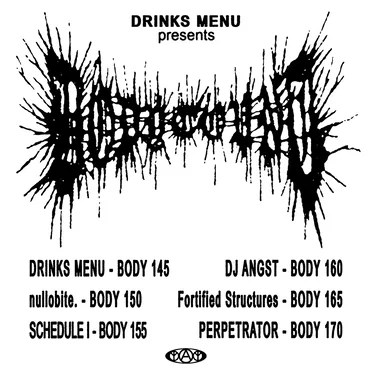 DRINKS MENU presents BODYCOUNT by Various Artists - album cover