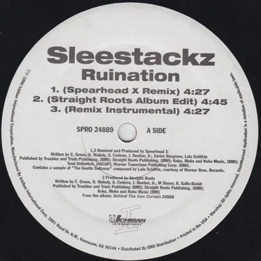 Ruination / Crystal Clear by Sleestack'z - album cover