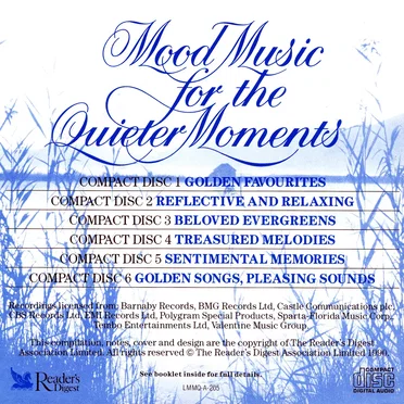 Mood Music For The Quieter Moments by Various Artists - album cover