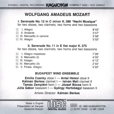 Serenades K. 388 & 375