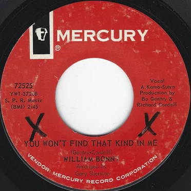 You Won't Find That Kind In Me / My Revenge by William Bonny - album cover