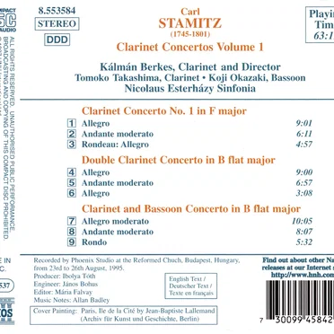 Clarinet Concertos, Volume 1