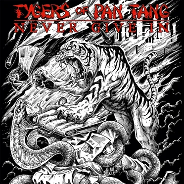 Never Give In by Tygers of Pan Tang - album cover