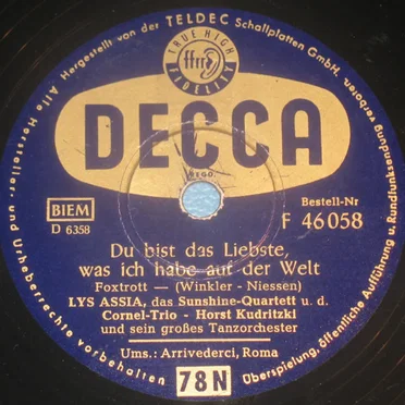 Du bist das Liebste, was ich habe auf der Welt