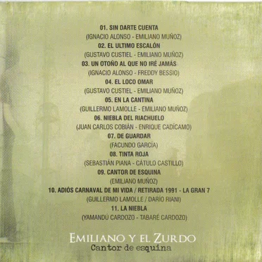 Cantor de esquina by Emiliano Muñoz y el Zurdo - album cover