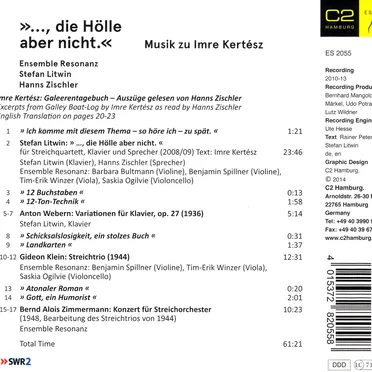 »…, die Hölle aber nicht.«: Musik zu Imre Kertész by Imre Kertész - album cover