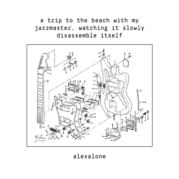 a trip to the beach with my jazzmaster, watching it slowly disassemble itself