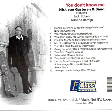You Don’t Know Me by Nick van Gasteren & Band - album cover