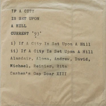 If a City Is Set Upon a Hill