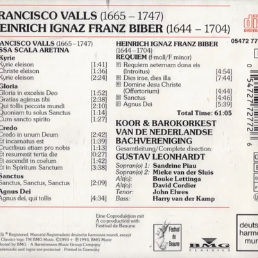 F. Valls: Missa scala aretina / H. I. F. Biber: Requiem