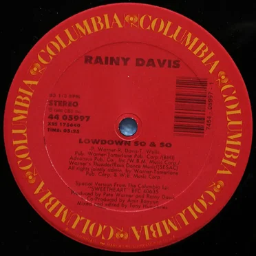 Lowdown So & So by Rainy Davis - album cover