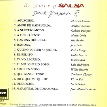 De amor y salsa by Various Artists - album cover