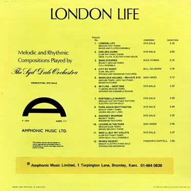 London Life by The Syd Dale Orchestra - album cover
