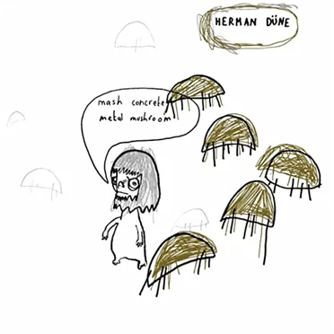 Mash Concrete Metal Mushrooms