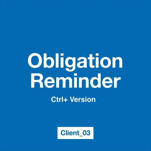 Obligation Reminder (Ctrl+ version)